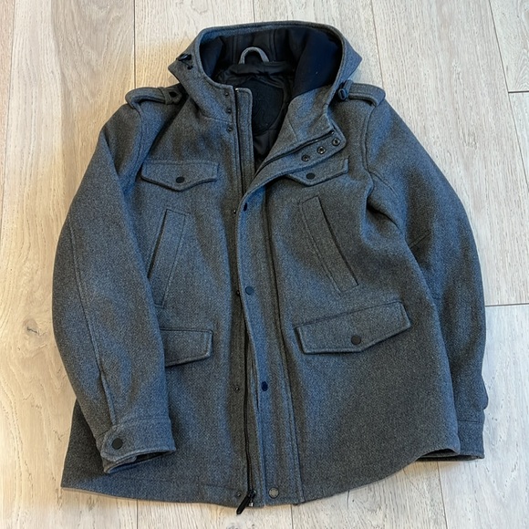 Black Rivet Men’s Wool Coat in Size XL - Picture 8 of 8